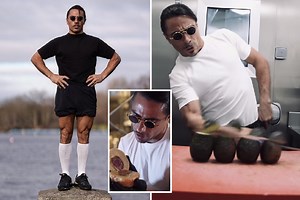 Salt Bae RETURNS to London and shows off new moves with new ingredient