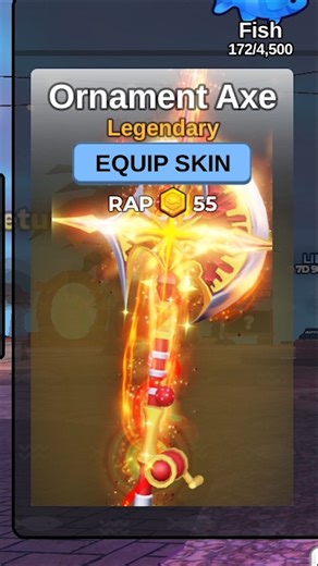 Aku dapet skin kapak api untuk 40 token fish it