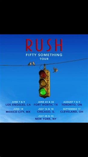 ⚡🎸 RUSH FIFTY SOMETHING TOUR 2026 ⚡ Geddy Lee & Alex Lifeson are back on stage celebrating 50 years of RUSH music and honoring the legacy of Neil Peart. Joined by German drummer Anika Nilles, this is the first time they’ve toured together in 11 years! 🎟️ Artist presale & general tickets → www.toursetlist.com 🎶 Full tour dates & setlists included! 📅 Tour Highlights: Jun 7 – Los Angeles, CA – Kia Forum Jun 18 – Mexico City, MX – Palacio de los Deportes Jul 16 – Chicago, IL – United Center Jul 