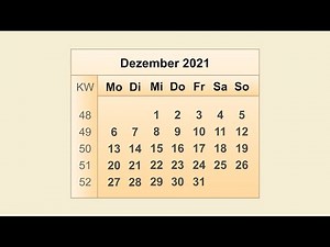 Kalender Dezember 2021