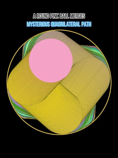 A round pink ball merges.#bouncingball #maths #viralvideo #python #funny