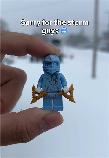 Should’ve kept him inside 🥶 #ninjago #ninjagozane #legohumor #legoviral #winterstorm2026