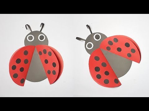 School Project Craft: How to Make a Paper Ladybug | Paper Insects | DIY Paper Bugs | Paper Crafts