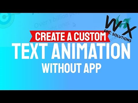 Create a custom Text animation in Wix without an app
