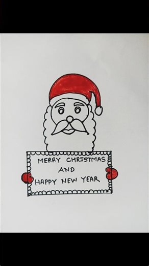 Santa from dots/New year drawing everyone's making🎅 #shorts #drawing #trending