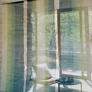 Handmade Ramie Noren Curtain, Sheer Green Window Curtain, Japanese Style Doorway Divider, Natural Linen Panel for Home Decor - Etsy