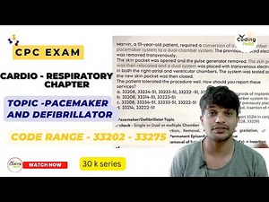 Cardio-respiratory chapter ll Pacemaker and Defibrillator ll #cpt #cpc #aapc #icd #exam #cpcexam