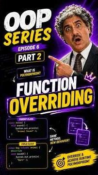 What is Function Overriding? 🚀 #oop #polymorphism #programming #shorts