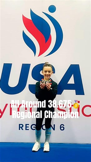 In 2025 I became a Regional Champion #gymnast #usagymnastics #xcelgold #regionals #shorts