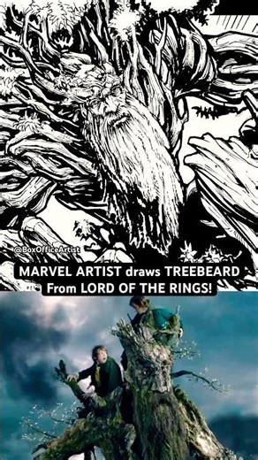MARVEL ARTIST draws TREEBEARD From LORD OF THE RINGS!