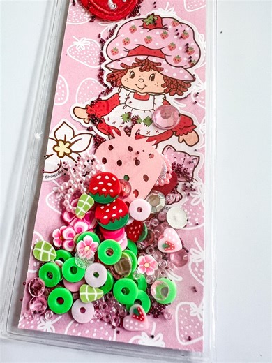 Strawberry Shortcake,glitter Bookmark, Shaker Bookmark,, 1980's Vintage - Etsy