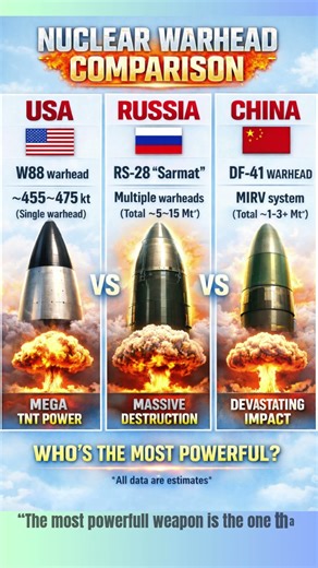 USA vs Russia vs China Nuclear Warheads | Who Is Really the Most Powerful?