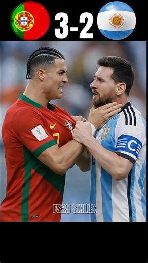 Ronaldo's return is an insane comeback⚽| portugal vs argentina | imaginary match | #football #shorts