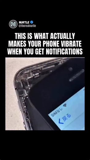 Nurtle on Instagram: "Inside most smartphones is a tiny vibration motor designed to move on purpose. Older phones use a small spinning weight attached to a motor. When it spins off-center, it creates vibration, similar to an unbalanced washing machine. Newer phones use a linear vibration motor, also called a haptic engine. Instead of spinning, it slides a weighted piece back and forth extremely fast. This allows more precise vibrations, like short taps, clicks, or different intensity patterns fo