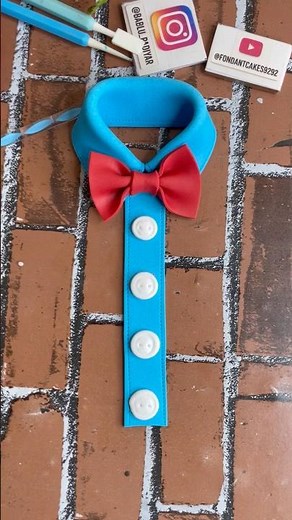 Step-by-step: making a neat fondant bow and shirt collar for that perfect formal-look cake