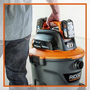 Get ultimate flexibility for any project. The new RIDGID 9 Gal. Dual Battery Cordless Vac. | The Home Depot