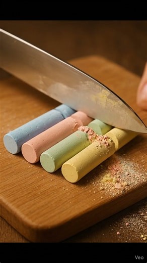 Pastel Chalk Cutting SO Satisfying 🤤✨ #asmr