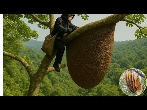 Climbing Trees for a Wild Bee Hive – Traditional Wild Honey Harvesting