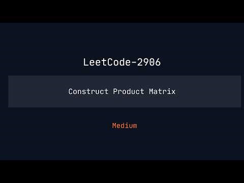LeetCode 2906 | Construct Product Matrix | LeetCode Daily | Prefix Suffix Trick 🔥