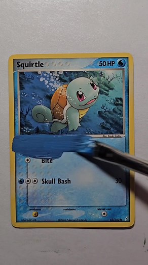 Squirtle Pokemon Card Painting Process