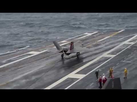 The F-35C lands aboard USS Dwight D. Eisenhower (CVN 69)