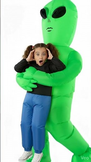 Morph Alien Abduction Costume Kids 4-6 years inflatable blow up boy space school