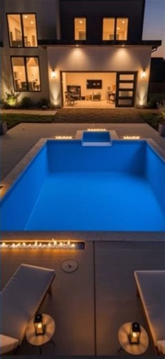 How was the concrete converted into a pool?