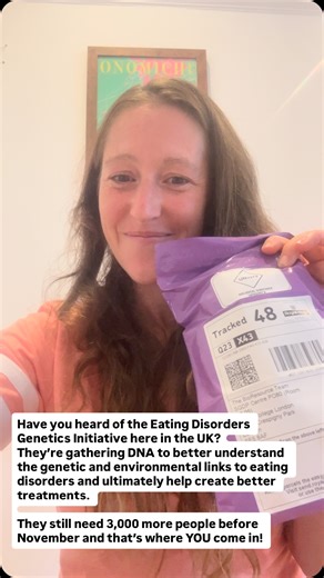 Hope Virgo on Instagram: "Have you heard of the Eating Disorders Genetics Initiative here in the UK? @edgi_uk They’re gathering DNA to better understand the genetic and environmental links to eating disorders and ultimately help create better treatments. Anyone with experience of an eating disorder can take part and you don’t need a formal diagnosis! Their goal? To collect psychological, medical, and genetic information from 10,000 people with experience of ANY eating disorder. But… they still n