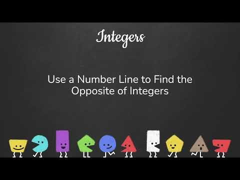 Integers - Use a Number Line to Find the Opposite of Integers