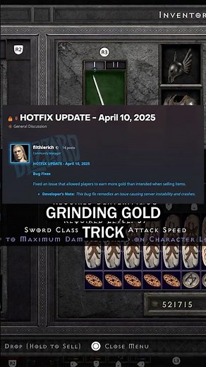 Blizzard Patched the Grinding Gold Trick