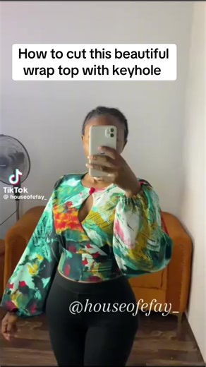 DIY Tutorial: How to Cut a Stylish Wrap Top with Keyhole