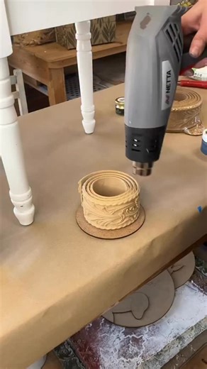 Stool Makeover https://woodubend.com/product/trim-wub0119g-215x6-2cm/ Take a tired old stool and give it a luxurious second life! This “Stool Makeover” demonstrates the power of WoodUbend mouldings in adding instant structure and 3D detail. Watch us transform this simple piece of furniture by applying our heat-bendable decorative trim, which seamlessly adheres to the curves and edges. WoodUbend provides the perfect elegant base for the stunning Posh Chalk finish applied afterwards. Ready to elev