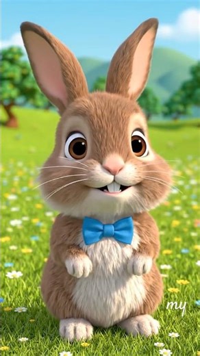 A Hopping Rabbit Rhyme 🐰✨ #animals #rhymes #cute #rabbit #babyanimals #shorts #ai