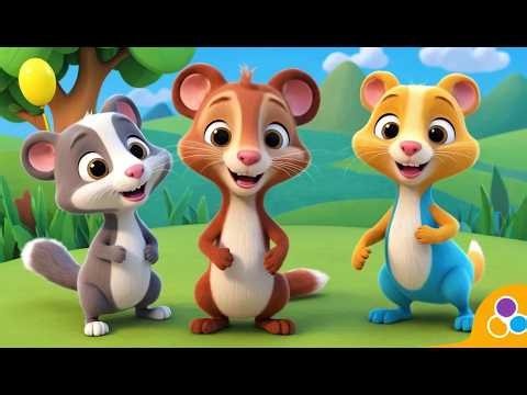 Pop Goes the Weasel | Funny and Colorful Kids Nursery Rhyme Animation 🎶