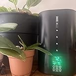 6L Humidifiers for Bedroom Large Room Home, Cool and Warm Humidifier for Plants Mist Top Fill Desk Humidifier Essential Oil Diffuser, Quiet Humidifiers with Adjustable Mist,360°Nozzle-Midnight Black