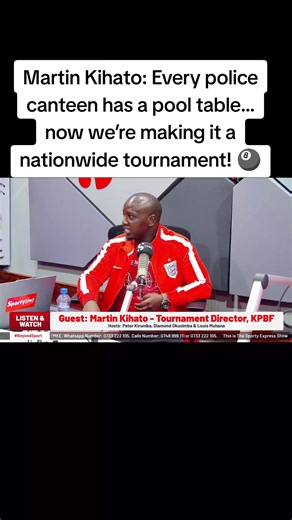 KPBF Tournament Director Martin Kihato: “There’s no police canteen without a pool table. We’re planning a nationwide pool tournament for police officers across all 47 counties — to prove this is a serious sport, not a joke.” #SportyExpress #BeyondSport