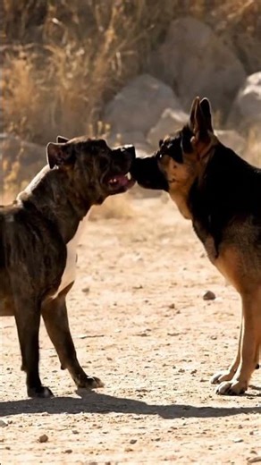 German shepherd dogs Vs Pitbull Dogs Dog fight