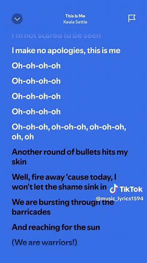 This Is Me lyrics by Keala Settle #spotify #lyrics #songlyrics #fyp #fullsong #thisisme #thegreatestshowman #music_lyrics1594 #kealasettle