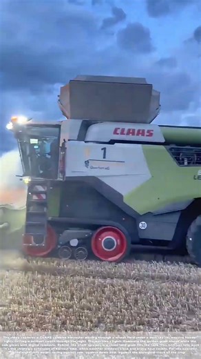 Combing the Night: How a Harvester's Lights Turn Darkness Into Harvest Hours #shorts