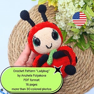 Crochet Pattern Ladybug – PDF Tutorial With 30  Color Photos | Amigurumi Ladybug Toy | Instant Download - Etsy Canada