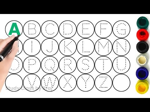 abc song | writing along dotted alphabets | learn and write abc | tracing abc | abcdef