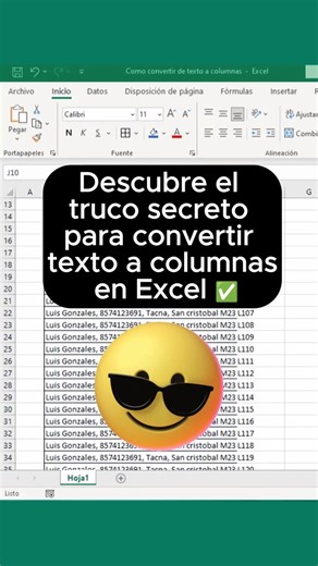 ✅Truco secreto para convertir texto a columnas en Excel 😎#reelviral #foryou #viralfacebook #empleo #postviral #foryouシ | Aprende Excel desde Cero