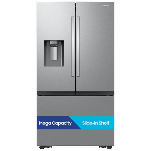 Check The Home Depot's Q&A Before Buying: Samsung 26 cu. ft. Counter Depth 3-Door French Door Refrigerator in Stainless Steel with External Water & Ice Dispenser