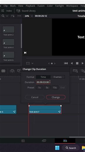 change clip duration in davinci resolvv