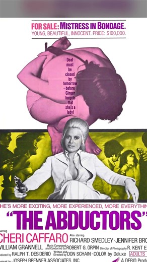 The Abductors, Cheri Caffaro Exploitation Thriller, 1972 #shorts #vintage #poster
