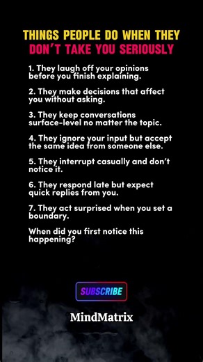Signs People Don’t Take You Seriously