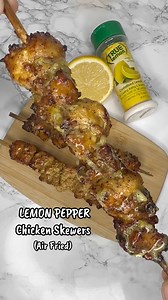 30K views · 927 reactions | Lemon Pepper Chicken Skewers in the Airfryer ft. True Lemon Crystallized Lemon Shakers - Find True Lemon Crystallized Lemon Shakers on Amazon #lemonpepperchicken #lemonpepper #chickenrecipes #airfryerchicken #airfryer #truelemon #truelemonpartner | Dipped Tampa | Facebook