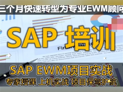 众腾SAP学院《SAP EWM高级培训-EWM项目实战秘籍》❤️有课