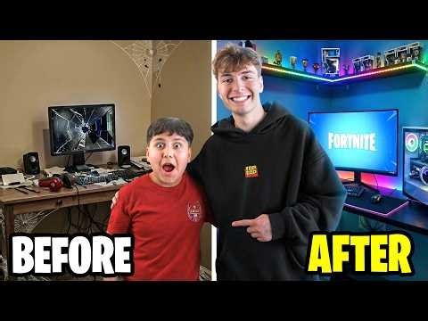 Surprising a 12 Year Old with his DREAM Gaming Setup!