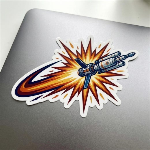 Project Hail Mary Spaceship Explosion Waterproof Vinyl Sticker Retro Sci Fi Art Decal Laptop Water Bottle Space Nerd Birthday Gift for Him - Etsy
